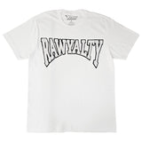 Men Rawyalty White Chenille Crew Neck T-Shirts - Rawyalty Clothing