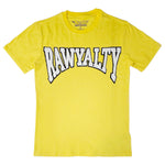 Men Rawyalty White Chenille Crew Neck T-Shirts - Rawyalty Clothing