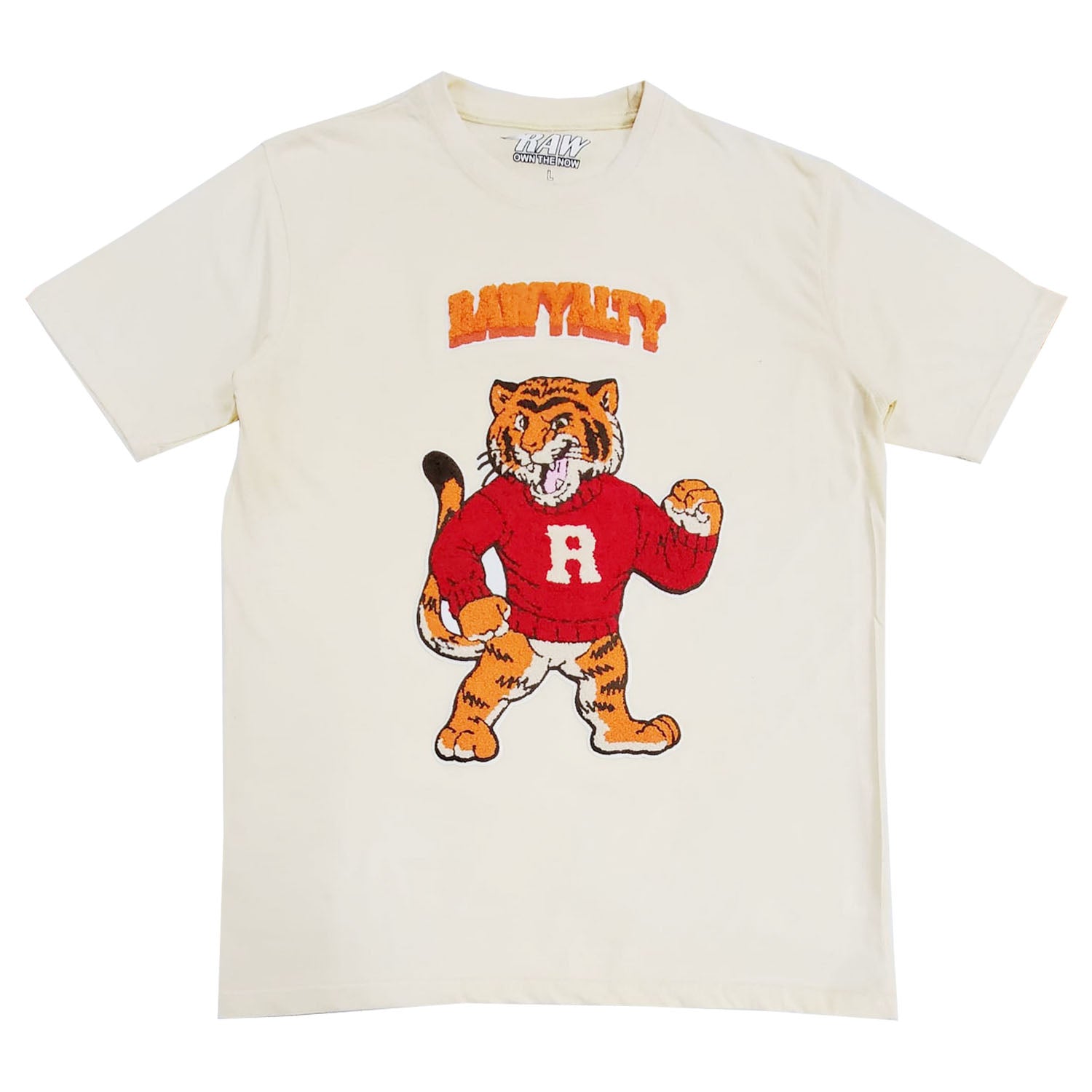 Men Rawyalty Tiger Chenille Crew Neck T-Shirts - Rawyalty Clothing