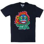 Men Save The Earth Chenille Crew Neck T-Shirts - Black - Rawyalty Clothing