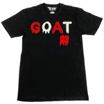 Men GOAT Red/White Chenille Crew Neck - Black - Rawyalty Clothing