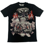 Men HATA Skull Sequin Hand Made Crew Neck - Rawyalty Clothing