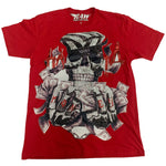 Men HATA Skull Sequin Hand Made Crew Neck - Rawyalty Clothing