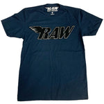 RAW Black Chenille Crew Neck - Navy - Rawyalty Clothing