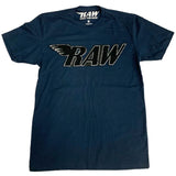 RAW Black Chenille Crew Neck - Navy - Rawyalty Clothing