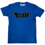 RAW Black Chenille Crew Neck - Royal - Rawyalty Clothing