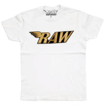 RAW Gold Velvet Crew Neck - White - Rawyalty Clothing