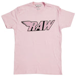 Men RAW Wing Pink Chenille Crew Neck - Pink - Rawyalty Clothing