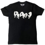 Men RAW Drip White Chenille Crew Neck - Black - Rawyalty Clothing
