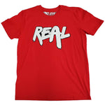 REAL White Chenille Crew Neck - Red - Rawyalty Clothing