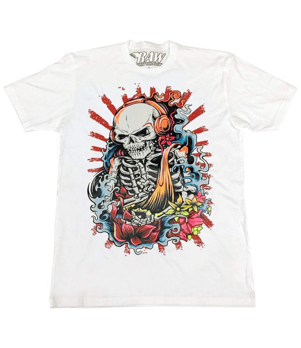 Skull Music Print Crew Neck - Rawyalty Clothing