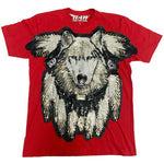 Wolf Hand Made Sequin Crew Neck - Rawyalty Clothing