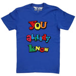 You already know Chenille Crew Neck - Royal - Rawyalty Clothing