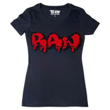 Women RAW Drip Red Chenille Crew Neck T-Shirts - Rawyalty Clothing