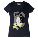 Women RAW Nights Yellow Chenille Crew Neck T-Shirts - Rawyalty Clothing
