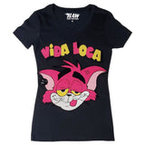Women Vida Loca Chenille Crew Neck T-Shirts - Rawyalty Clothing