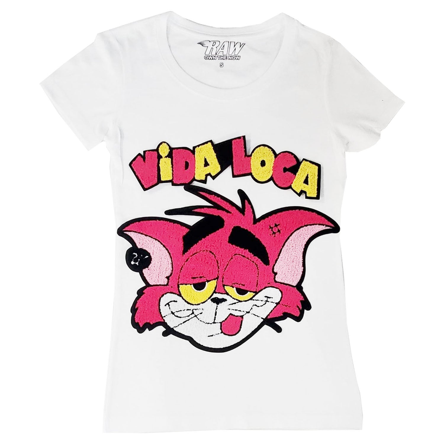 Women Vida Loca Chenille Crew Neck T-Shirts - Rawyalty Clothing