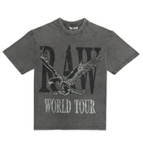 Men RAW World Tour Black Bling Crew Neck T-Shirts