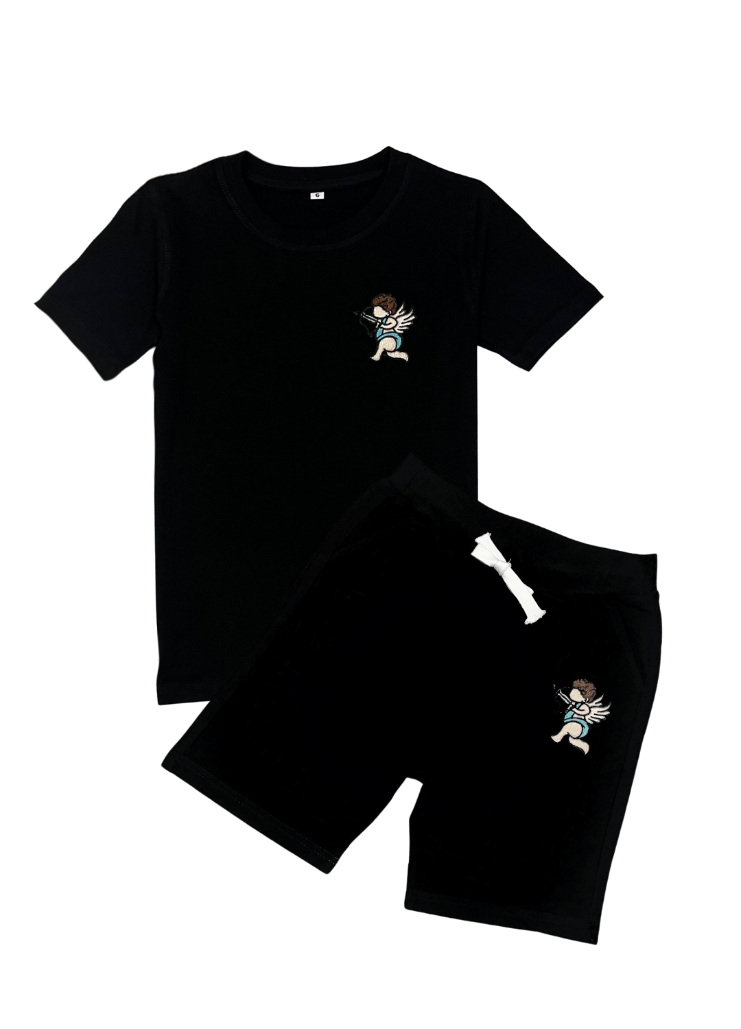 Kids Angels T-Shirt and Cotton Shorts Set