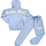 Kids "BROKEN SOUL" Hoodie and Jogger Set