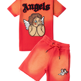 Kids Angels T-Shirt and Cotton Shorts Set