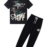 Black label SLOW T-shirt and Jogger set