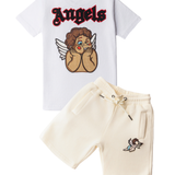 Kids Angels T-Shirt and Cotton Shorts Set