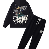 Men Black Label "SLOW" Hoodie and Jogger Set