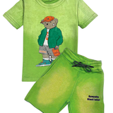 Kids Space Teddy T-Shirt and Cotton Shorts set