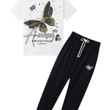 Men Black Label "AMIGOS" T-Shirt and Jogger Set