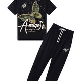 Men Black Label "AMIGOS" T-Shirt and Jogger Set (Copy)