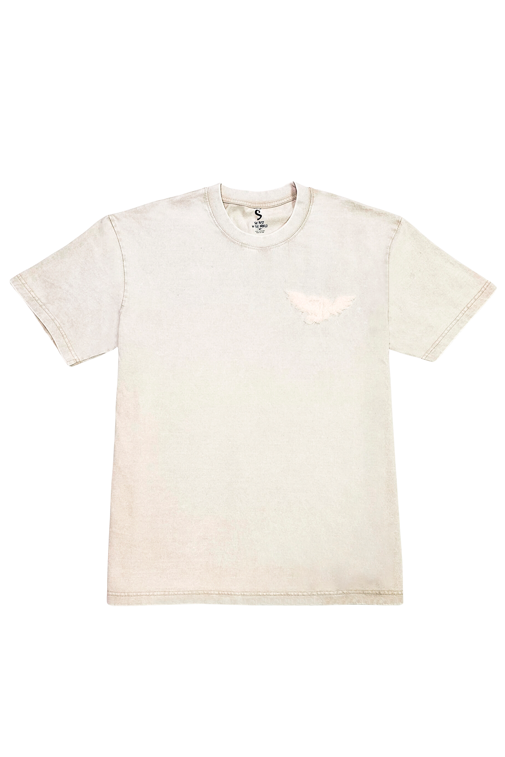 Men Broken Soul Cream Chenille Oversize T-Shirt