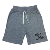 Kids Black Label Dept Black Silicone Cotton Shorts