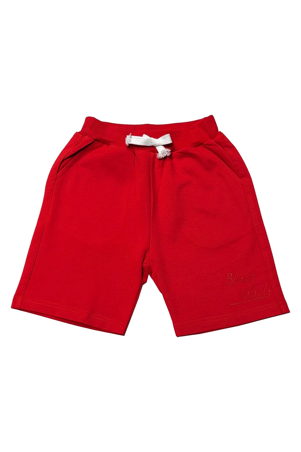 Kids Black Label Dept Red Silicone Cotton Shorts