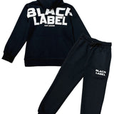 Kids Black Label BL6 White Silicone Hoodie and Jogger Set