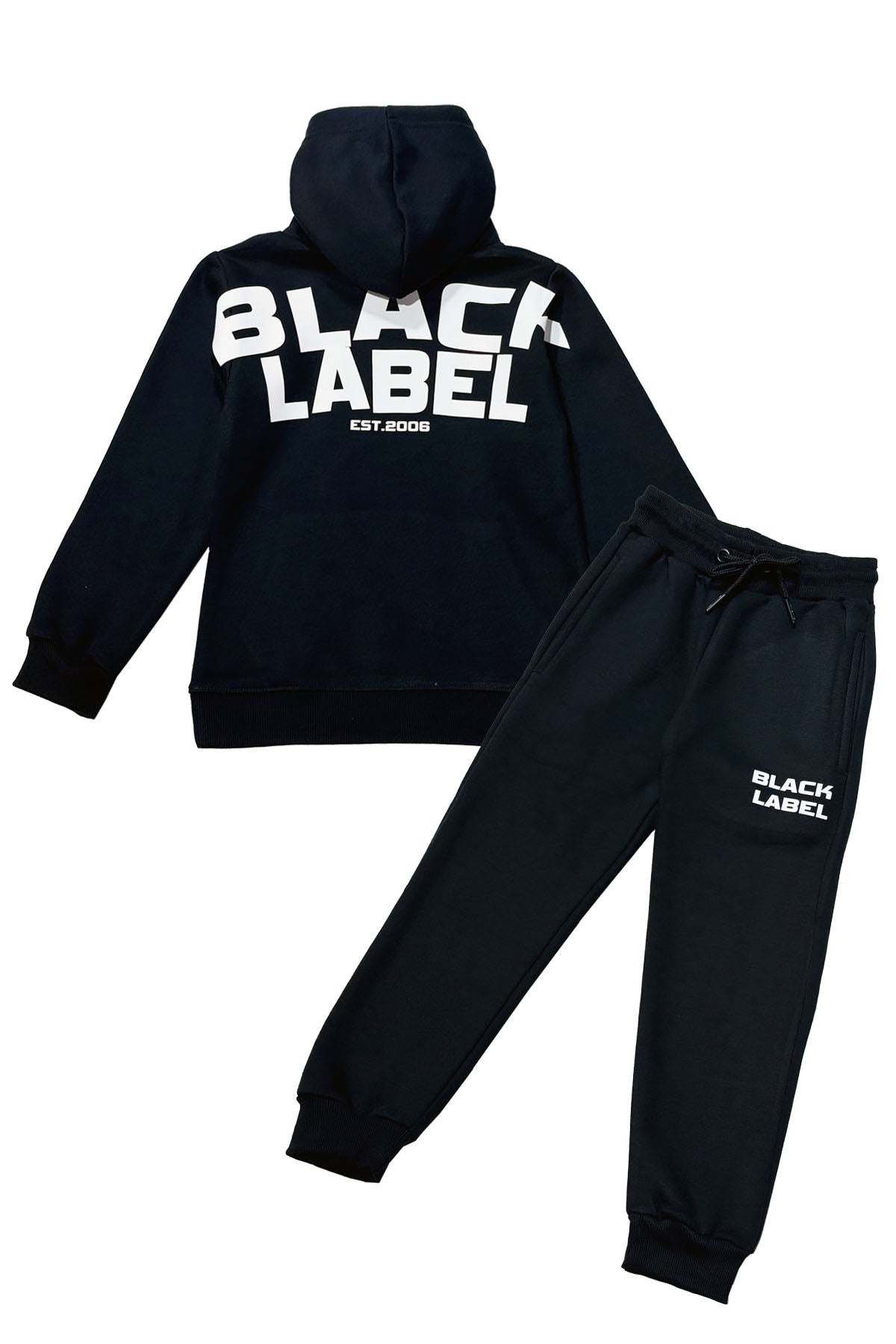 Kids Black Label BL6 White Silicone Hoodie and Jogger Set
