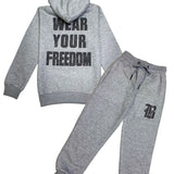 Kids Black Label Freedom Black Bling Hoodie and Jogger Set