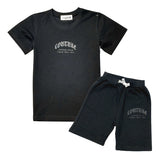 Kids Black Label Couture Splash Bling T-Shirt and Cotton Shorts Set