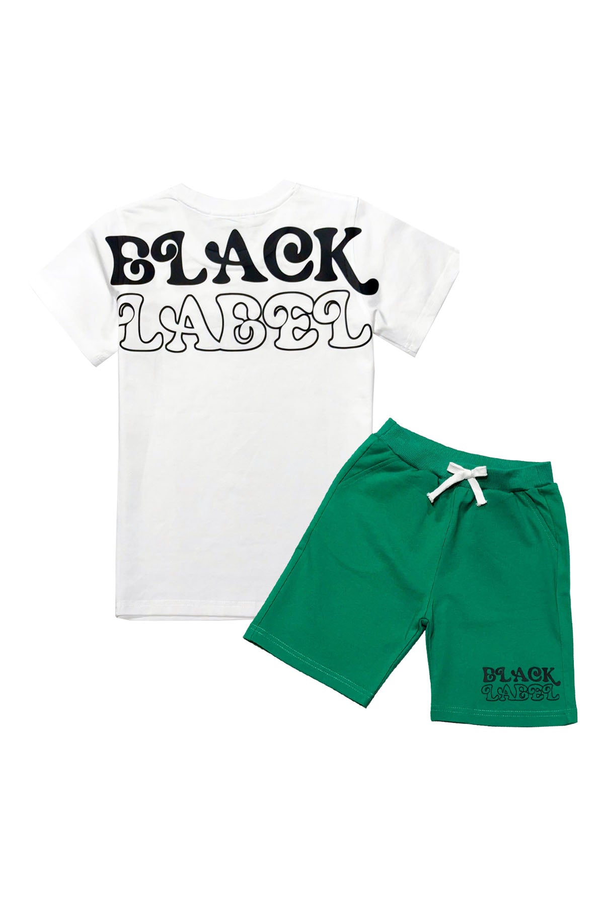 Kids Black Label Groovy T-Shirt and Cotton Shorts Set