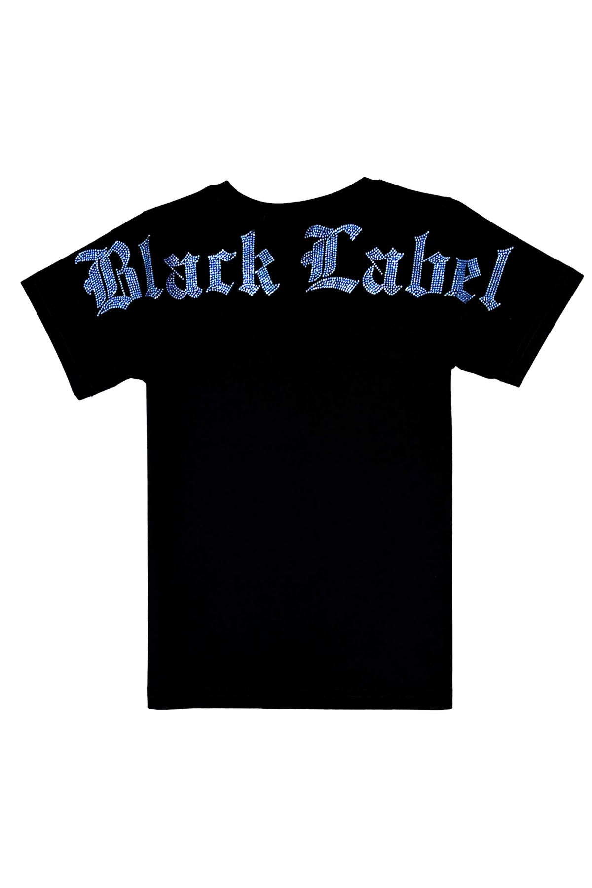 Kids Black Label Light Blue Bling Crew Neck T-Shirt