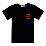 Kids Black Label Red Bling Crew Neck T-Shirt