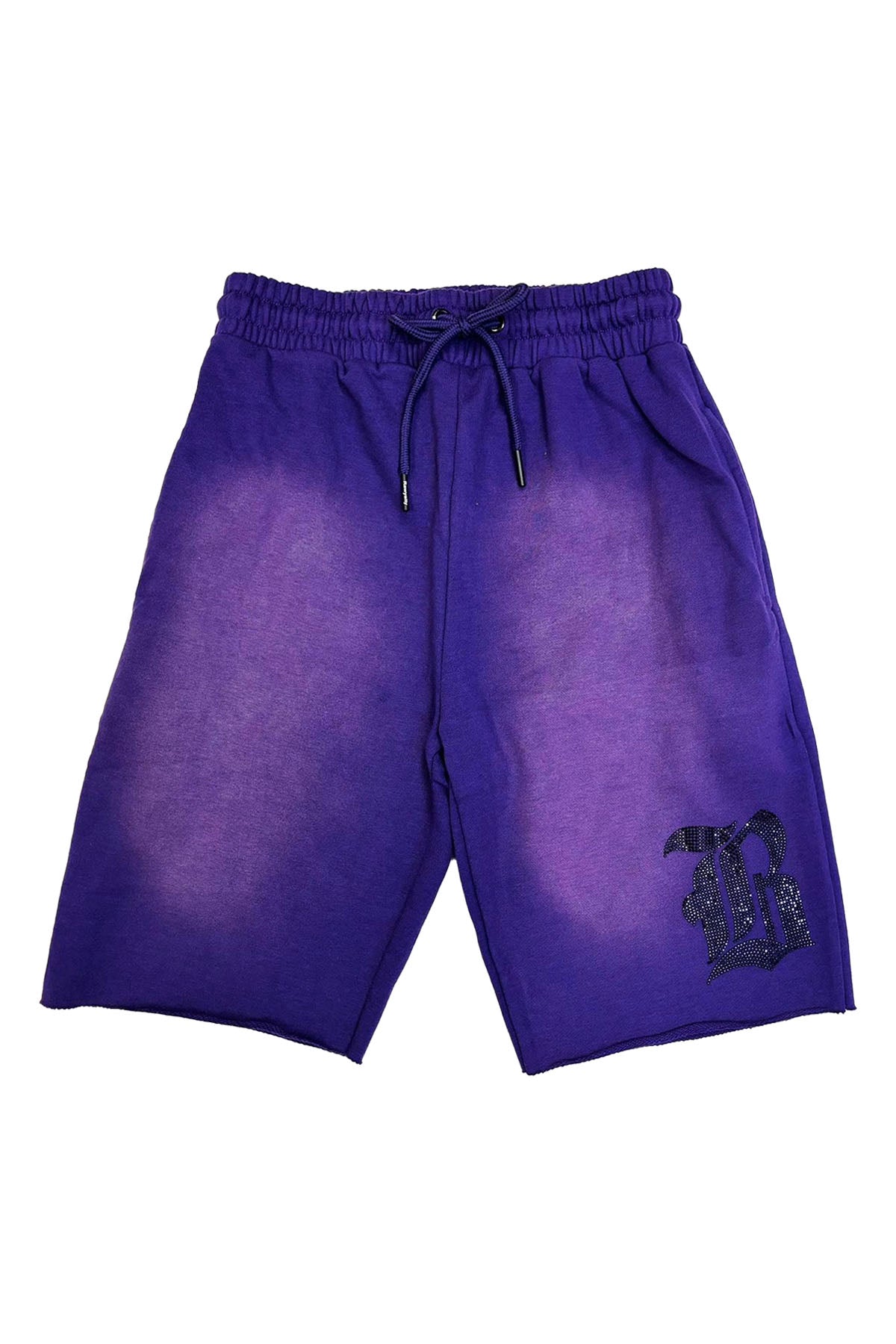 Men Black Label Black Bling Cotton Shorts