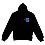 Men Black Label BL Light Blue Bling Hoodie