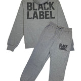 Men Black Label BL2 Black Bling Hoodie and Jogger Set