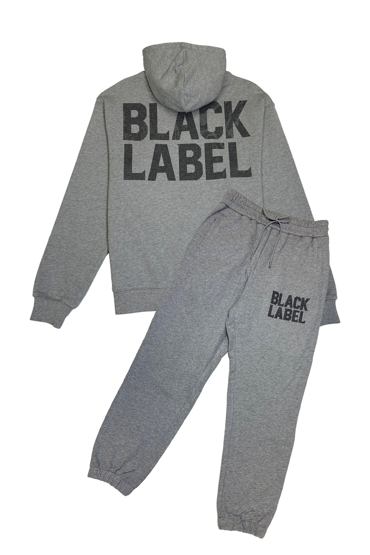 Men Black Label BL2 Black Bling Hoodie and Jogger Set
