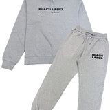 Men Black Label BL6 Black Silicone Hoodie and Jogger Set