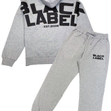 Men Black Label BL6 Black Silicone Hoodie and Jogger Set
