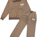 Men Black Label "BLJJS6OW" Off White Silicone Hoodie and Jogger Set