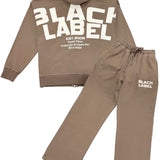 Men Black Label "BLJJS6OW" Off White Silicone Hoodie and Jogger Set