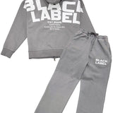 Men Black Label "BLJJS6W" White Silicone Hoodie and Jogger Set